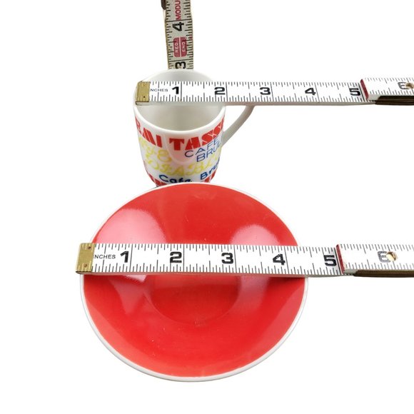 Royal Crown Demitasse Coffee Espresso Cups Saucers Retro Groovy Mod Set 5 Kitty - Picture 7 of 7